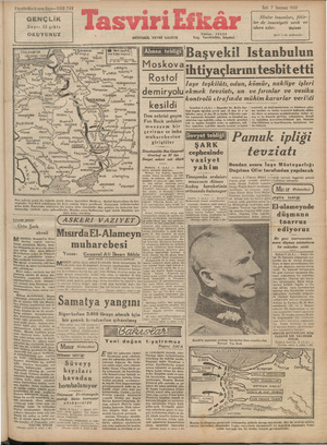 Tasviri Efkar Gazetesi 7 Temmuz 1942 kapağı
