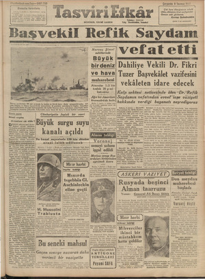 Tasviri Efkar Gazetesi 8 Temmuz 1942 kapağı