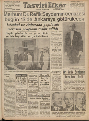 Tasviri Efkar Gazetesi 9 Temmuz 1942 kapağı