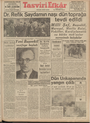 Tasviri Efkar Gazetesi 11 Temmuz 1942 kapağı