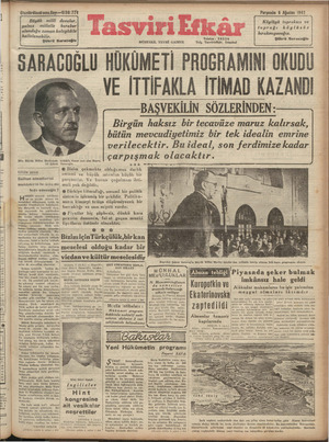 Tasviri Efkar Gazetesi 6 Ağustos 1942 kapağı