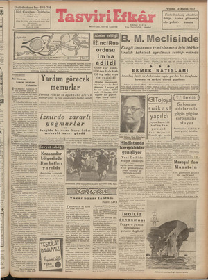 Tasviri Efkar Gazetesi 13 Ağustos 1942 kapağı
