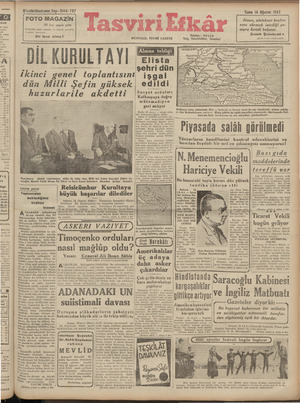 Tasviri Efkar Gazetesi 14 Ağustos 1942 kapağı