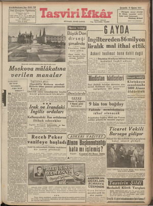 Tasviri Efkar Gazetesi 19 Ağustos 1942 kapağı