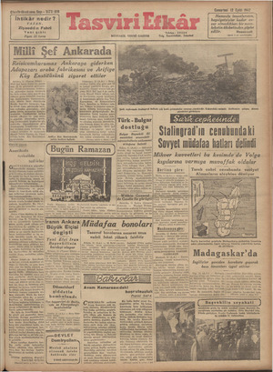 Tasviri Efkar Gazetesi 12 Eylül 1942 kapağı