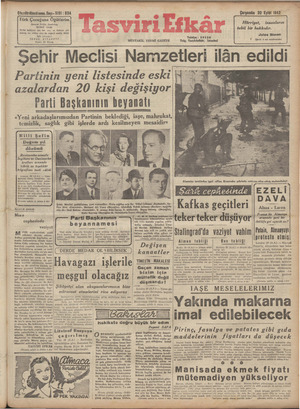 Tasviri Efkar Gazetesi 30 Eylül 1942 kapağı