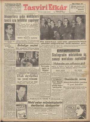 Tasviri Efkar Gazetesi 2 Ekim 1942 kapağı