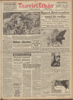 Tasviri Efkar Gazetesi 12 Ekim 1942 kapağı