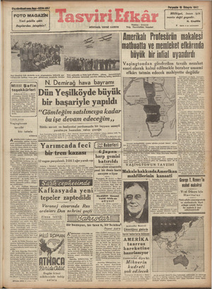 Tasviri Efkar Gazetesi 15 Ekim 1942 kapağı