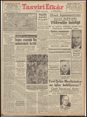 Tasviri Efkar Gazetesi 21 Ekim 1942 kapağı