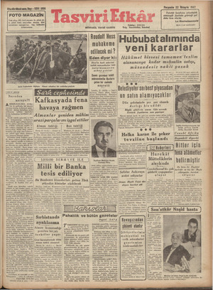 Tasviri Efkar Gazetesi 22 Ekim 1942 kapağı