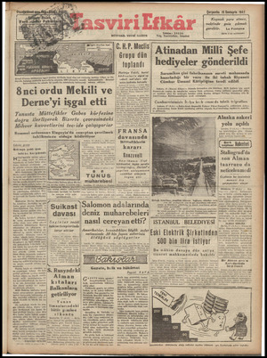 Tasviri Efkar Gazetesi 18 Kasım 1942 kapağı