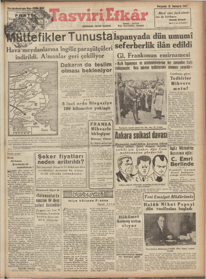 Tasviri Efkar Gazetesi 19 Kasım 1942 kapağı