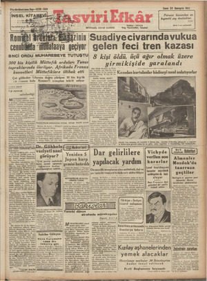 Tasviri Efkar Gazetesi 20 Kasım 1942 kapağı