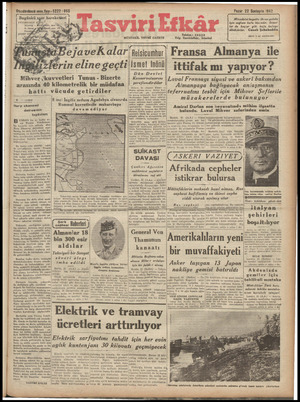 Tasviri Efkar Gazetesi 22 Kasım 1942 kapağı