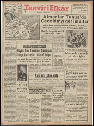 Tasviri Efkar Gazetesi 5 Aralık 1942 kapağı