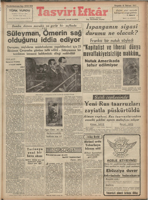 Tasviri Efkar Gazetesi 10 Aralık 1942 kapağı