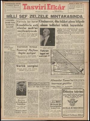 Tasviri Efkar Gazetesi 12 Aralık 1942 kapağı