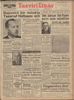 Tasviri Efkar Gazetesi 13 Aralık 1942 kapağı