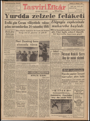 Tasviri Efkar Gazetesi 14 Aralık 1942 kapağı