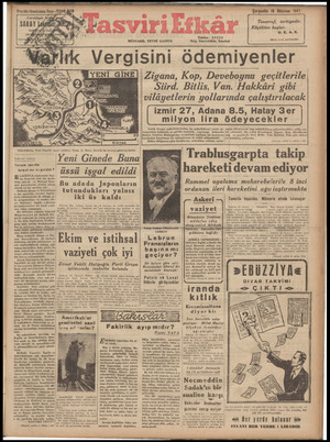 Tasviri Efkar Gazetesi 16 Aralık 1942 kapağı