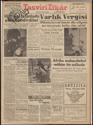 Tasviri Efkar Gazetesi 18 Aralık 1942 kapağı