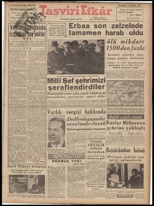 Tasviri Efkar Gazetesi 23 Aralık 1942 kapağı