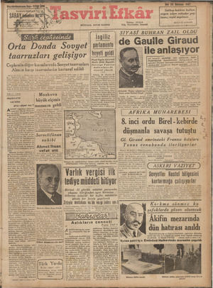 Tasviri Efkar Gazetesi 29 Aralık 1942 kapağı