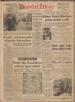 Tasviri Efkar Gazetesi 30 Aralık 1942 kapağı