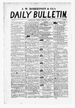 The Daily Bulletin Newspaper February 17, 1882 kapağı