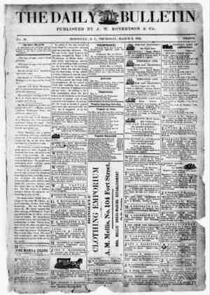 The Daily Bulletin Gazetesi 2 Mart 1882 kapağı