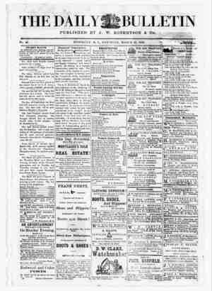 The Daily Bulletin Gazetesi 25 Mart 1882 kapağı