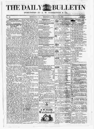 The Daily Bulletin Gazetesi 29 Mart 1882 kapağı
