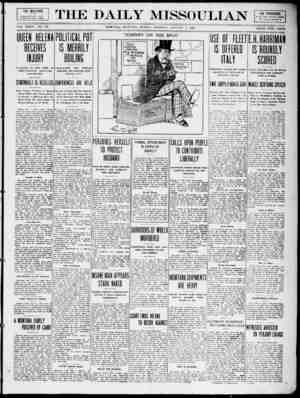 The Daily Missoulian Newspaper January 3, 1909 kapağı