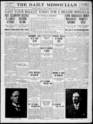 The Daily Missoulian Newspaper January 5, 1909 kapağı