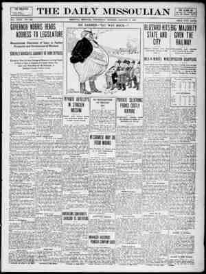 The Daily Missoulian Newspaper January 6, 1909 kapağı