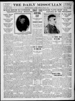 The Daily Missoulian Newspaper January 9, 1909 kapağı