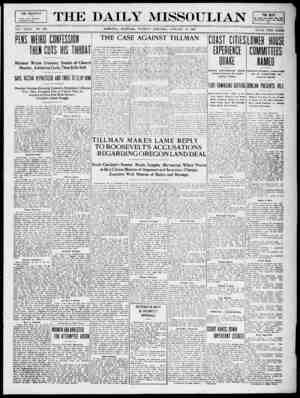 The Daily Missoulian Newspaper January 12, 1909 kapağı