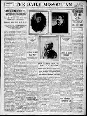 The Daily Missoulian Newspaper January 13, 1909 kapağı