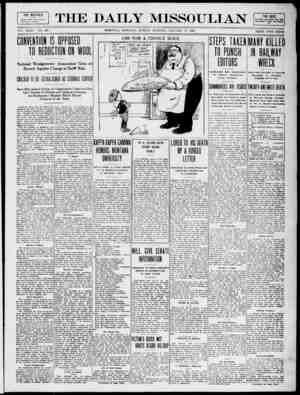 The Daily Missoulian Newspaper January 17, 1909 kapağı