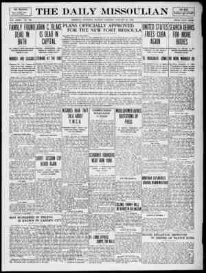 The Daily Missoulian Newspaper January 18, 1909 kapağı