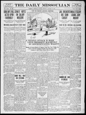 The Daily Missoulian Newspaper January 19, 1909 kapağı