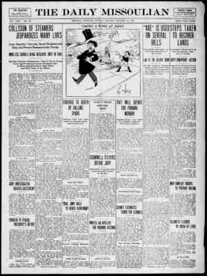 The Daily Missoulian Newspaper January 24, 1909 kapağı