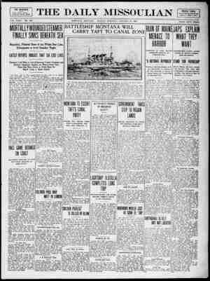 The Daily Missoulian Newspaper January 25, 1909 kapağı