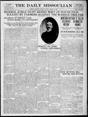 The Daily Missoulian Newspaper January 26, 1909 kapağı