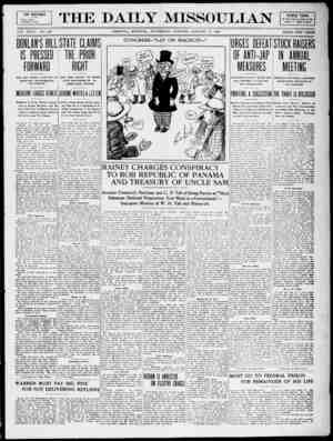 The Daily Missoulian Newspaper January 27, 1909 kapağı