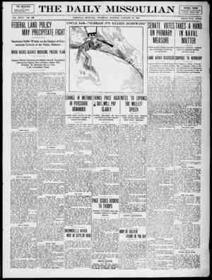 The Daily Missoulian Gazetesi 28 Ocak 1909 kapağı