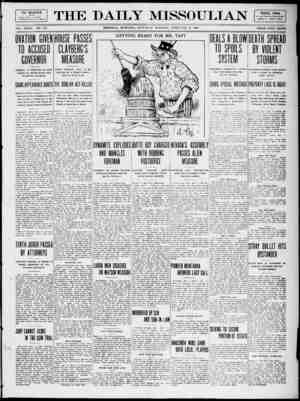 The Daily Missoulian Gazetesi 6 Şubat 1909 kapağı