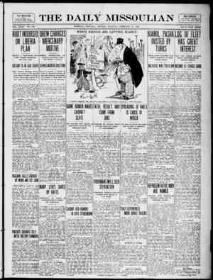 The Daily Missoulian Newspaper February 15, 1909 kapağı