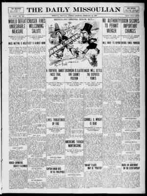 The Daily Missoulian Gazetesi 21 Şubat 1909 kapağı
